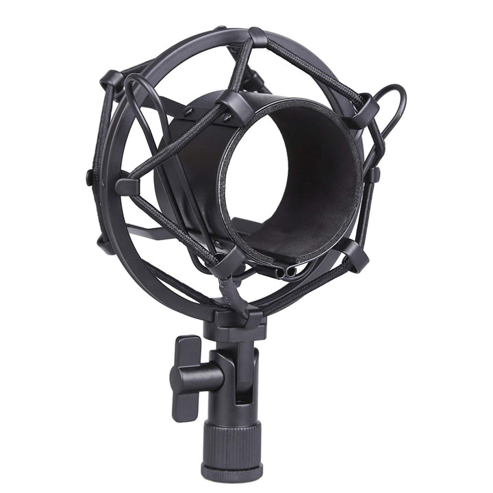 Koolertron Universal-Mikrofonspinne, für Kondensator-Mikrofone 50 mm schwarz, Schwarz
