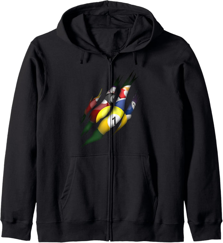 Billard Pool 8 Ball Spieler Billiard Kapuzenjacke
