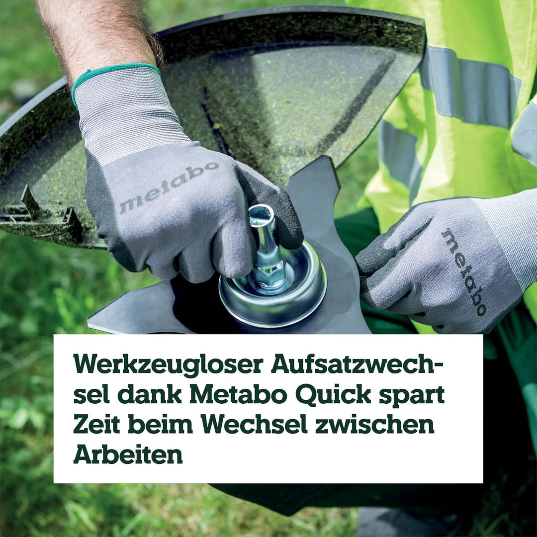 metabo Freischneider-Aufsatz MA-FS 40-40 cm Schnittkreis, werkzeugloser Fadenwechsel, Robustes Metal