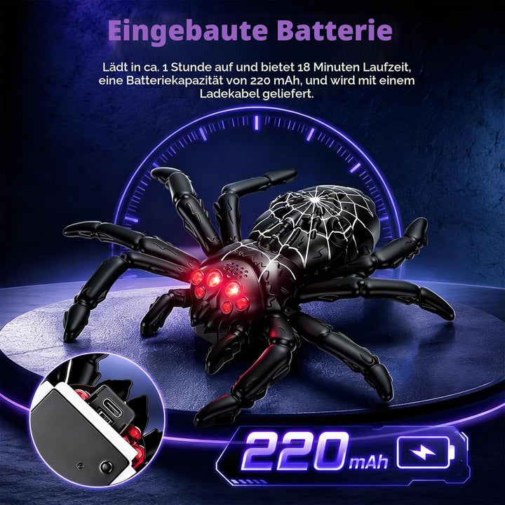 Ferngesteuerte Spinne Spielzeug Auto, RC Wandkletterspinne mit 360° Rotation, Stunt RC Auto zum Krab