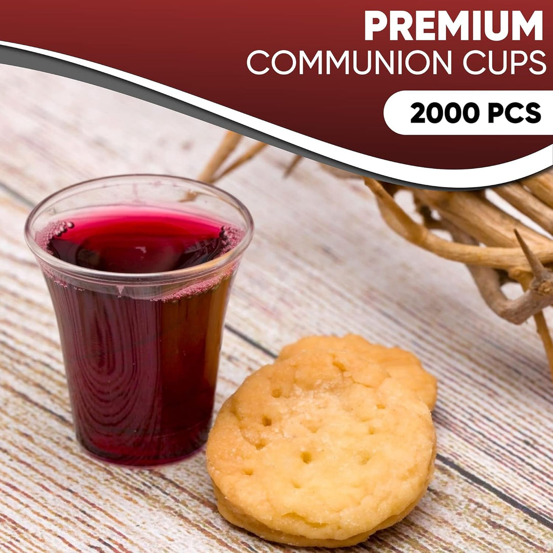 Steadfast Selections - Bulk Premium 2000 Plastikbecher Kommunionbecher Einwegbecher Kommunionbecher