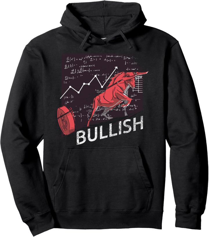 Bullish auf Bitcoin Aktienmarkt BTC Crypto Bitcoin Bull Pullover Hoodie