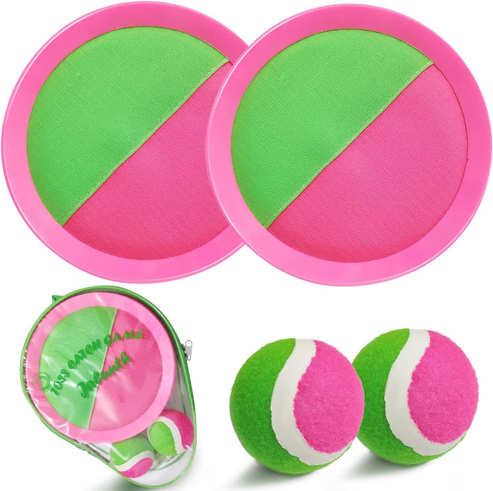 Jalunth Klettballspiel Klettball Strandspielzeug Strandspiele Wurfspiel Kinder Erwachsene Garten Out
