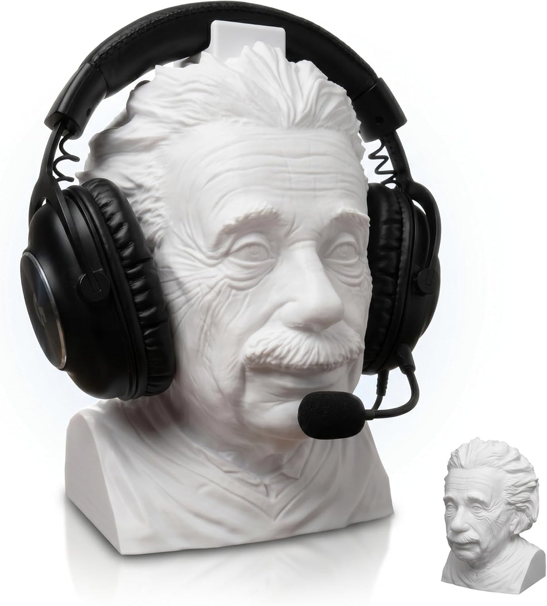 Einstein Kopfhörerhalter – Headset Ständer für Kopfhörer &amp; Headsets – Büste Schreibtisch Deko &amp; witz