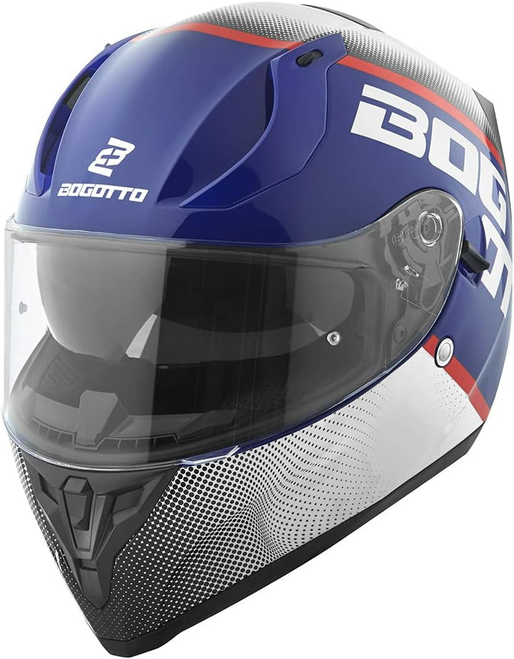 Bogotto V128 BG-X Helm (Blue/White,XL) XL Blau/Weiss, XL Blau/Weiss