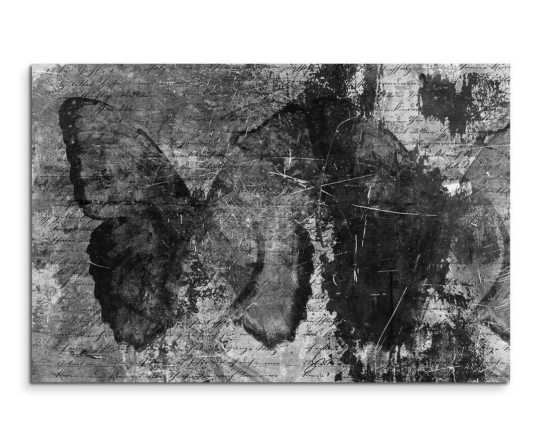 Sinus Art Abstrakt 884-120x80cm SCHWARZ-Weiss Bilder - Wandbild Kunstdruck in XXL Format - Fertig Au