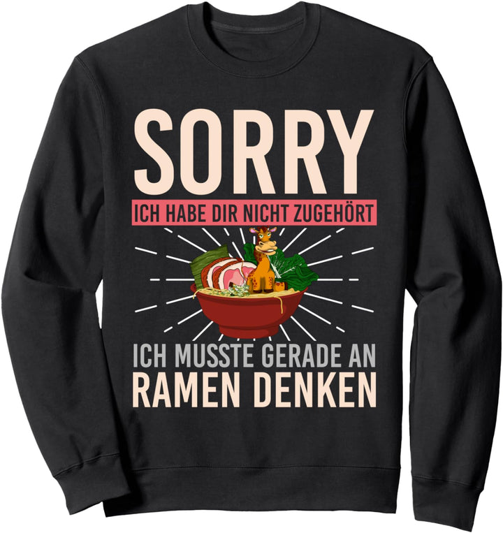 Japanische Nudelsuppe Giraffe Anime Otaku Lustiges Ramen Sweatshirt