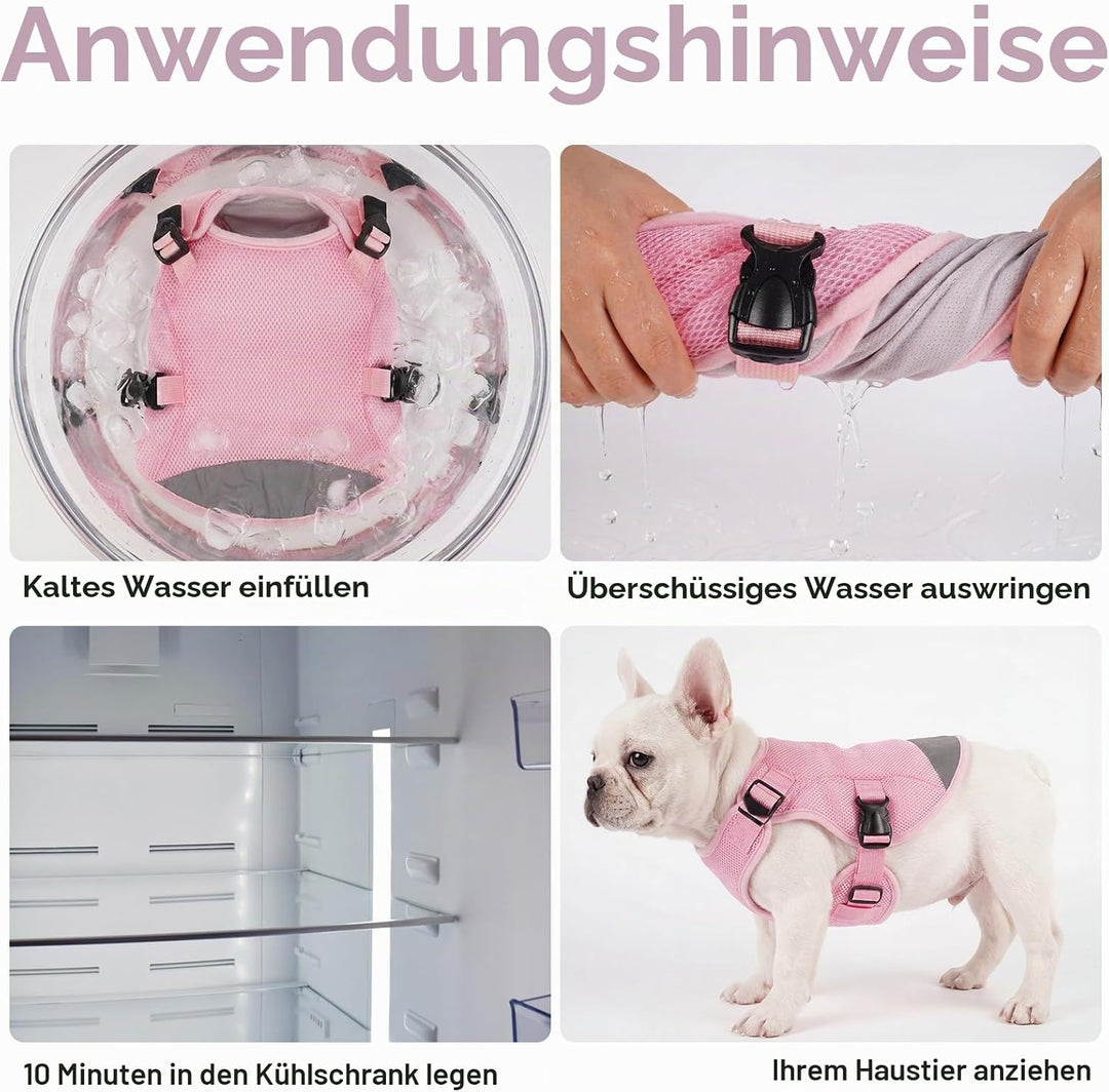 Kühlweste für Hunde 2XL, Hundekühlweste für grosse Hunde, Atmungsaktiv &amp; Leicht, Verdunstungskühlung