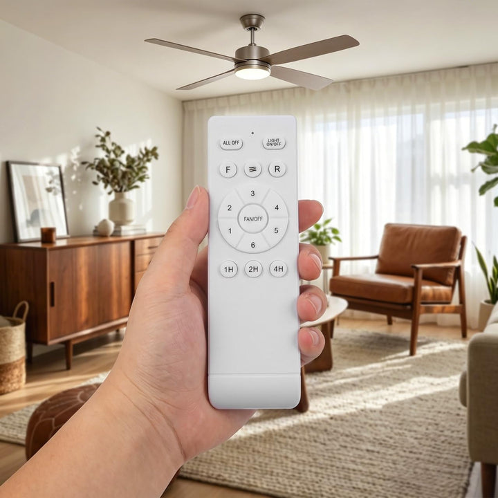 POPETPOP Deckenventilator Fernbedienung Universal, 433 MHz Fernbedienung für Deckenventilator mit Li