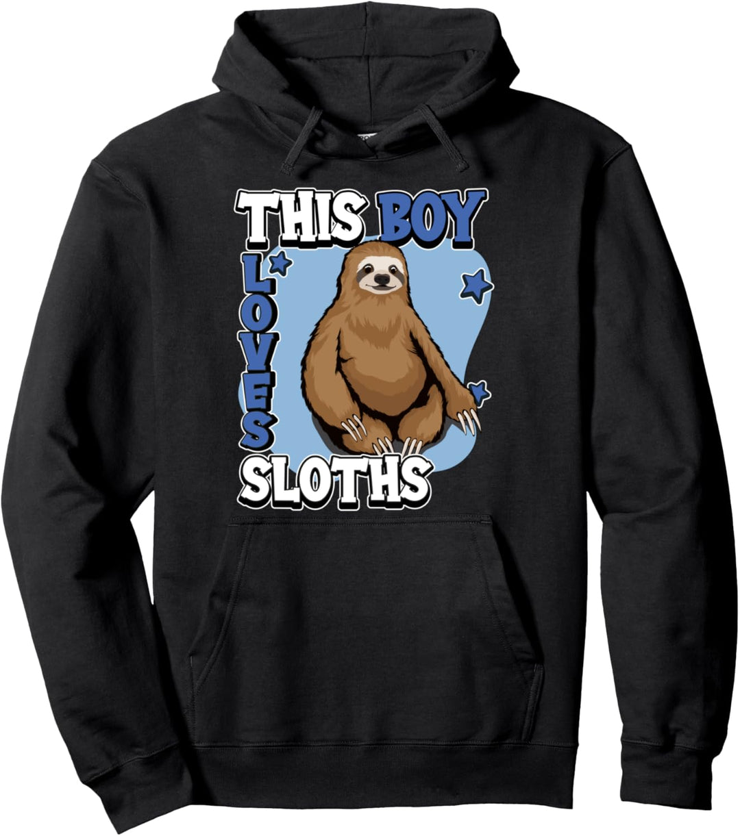 Jungen This Boy Loves Sloths Faultier Pullover Hoodie
