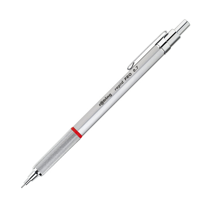 rOtring Rapid PRO Druckbleistift | 0,7 mm | Silberfarbener Schaft 1 stück (1er Pack) Single Silber,