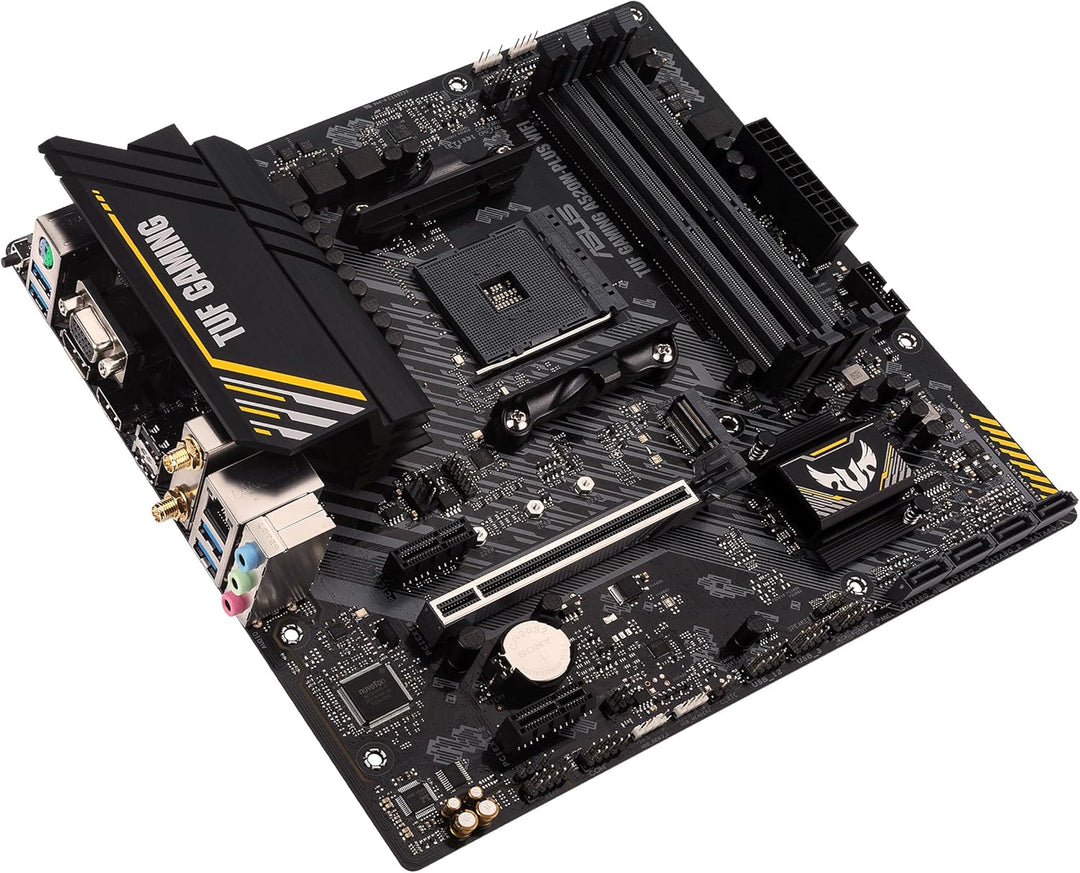 ASUS TUF GAMING A520M-PLUS WIFI Mainboard Sockel AMD A520 (Ryzen AM4, Micro ATX mit M.2-Unterstützun
