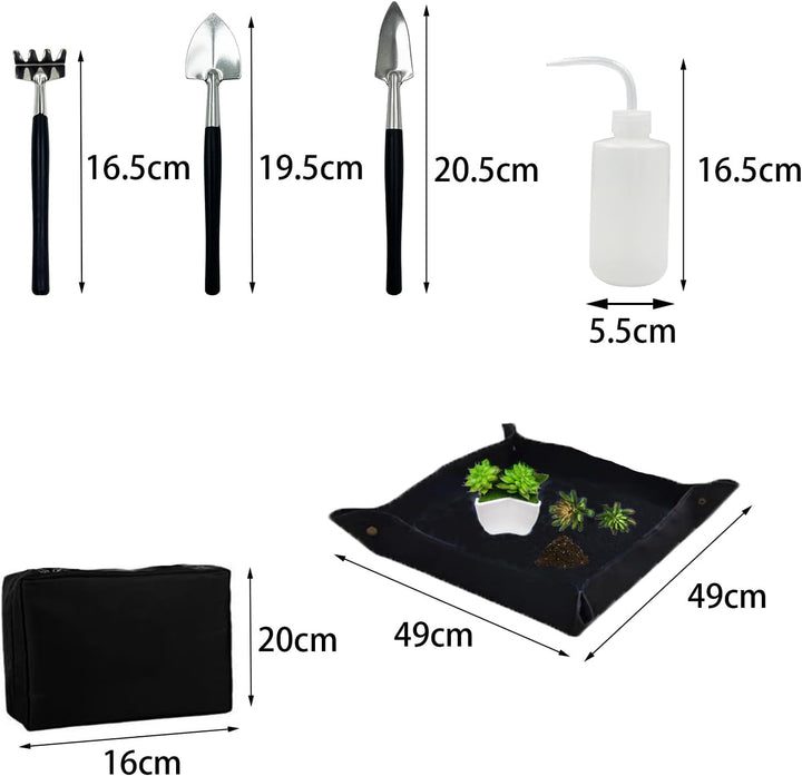 DUGYIRS Bonsai Werkzeug Set,Pflanzen Gartengeräte Set,Mini Gartenwerkzeug Werkzeug Set für Pflanzenp