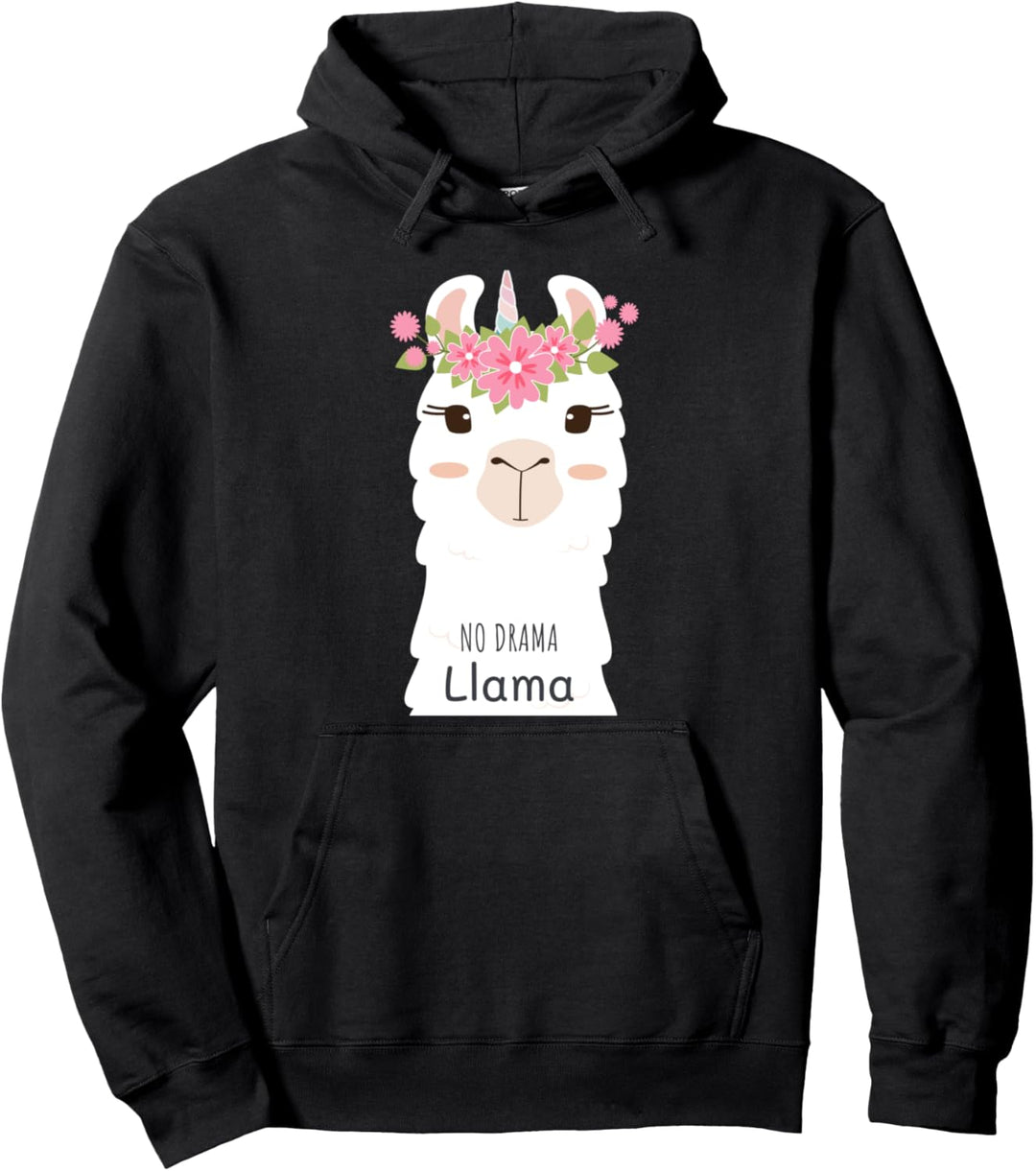 No Drama Lama Einhorn Alpaka Pullover Hoodie