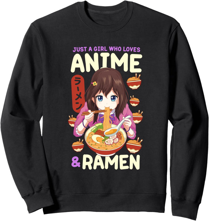 Kawaii Niedliches Anime Mädchen Otaku Japanische Ramen Sweatshirt