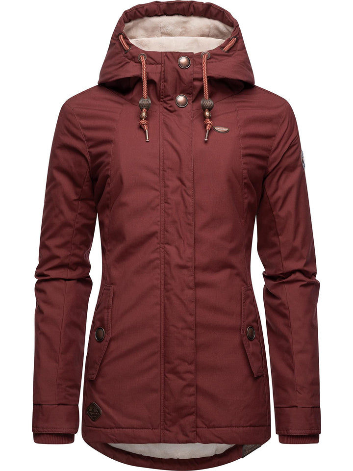 Ragwear Damen warme Winterjacke kurz mit Kapuze Monade XS-6XL M Terracotta22, M Terracotta22