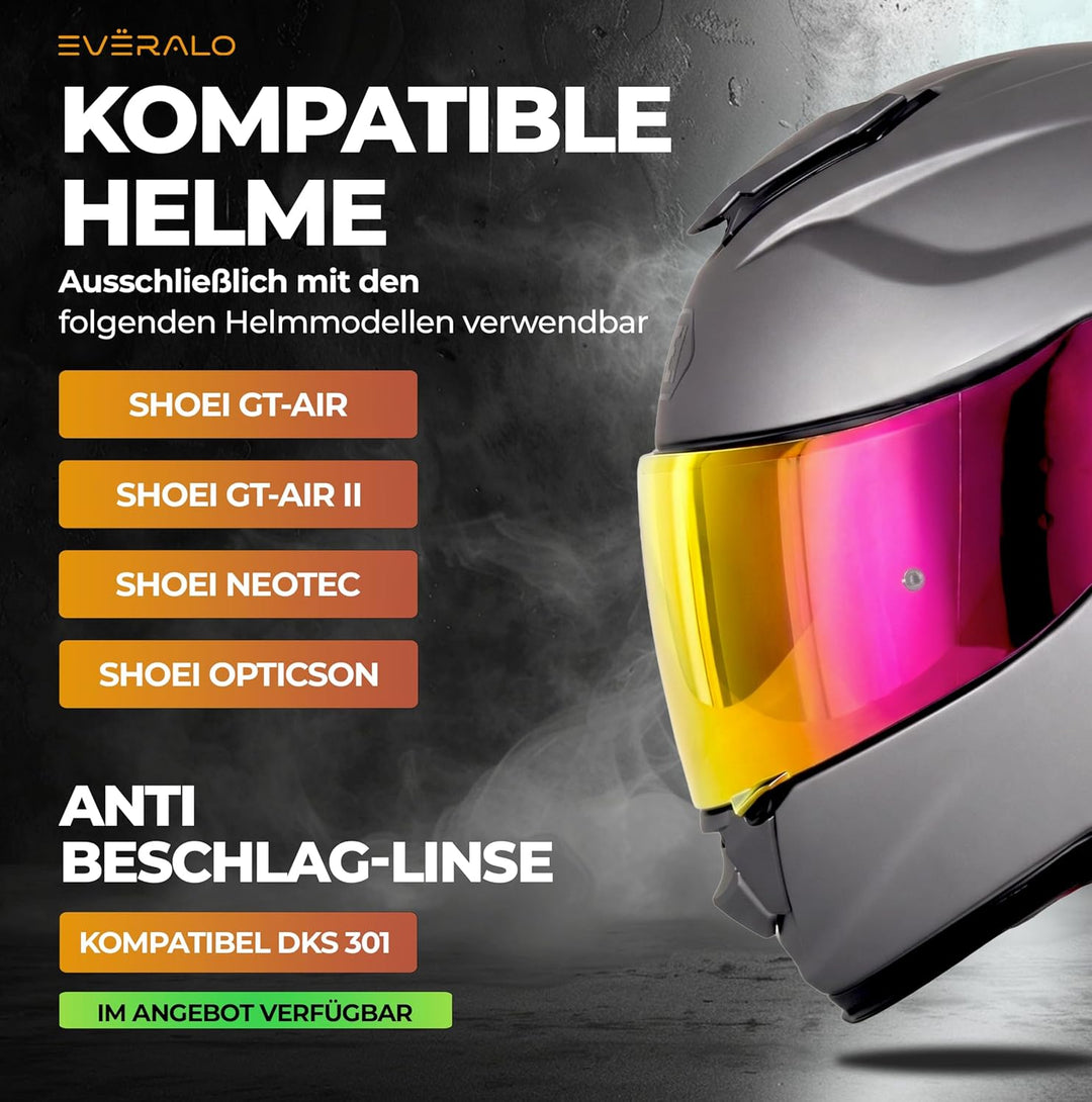 kompatibel mit Visier Shoei Gt Air - Gt Air 2 - Neotec - Opticson - Cns 1 (Rose Candy), Rose Candy