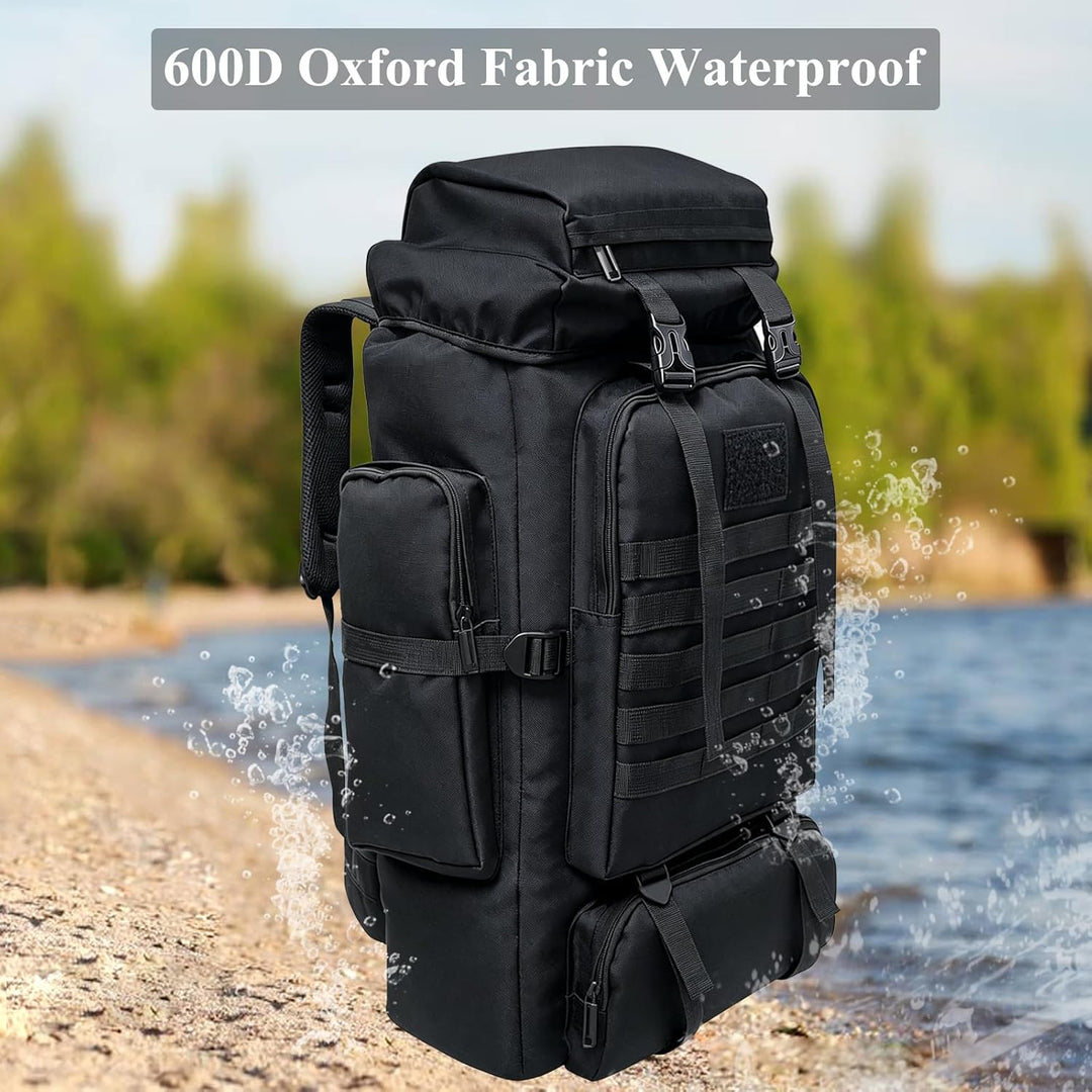 80L Wanderrucksack Campingrucksack, 80 Liter Grosses Fassungsvermögen Outdoor-Rucksack Reiseklettern