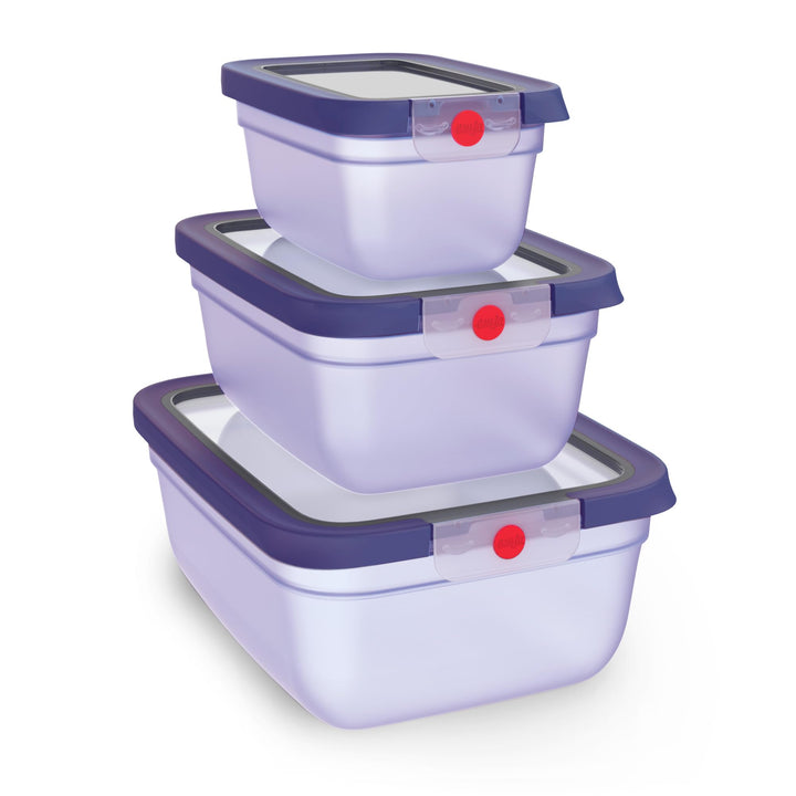 EMSA oneClick Frischhaltedosen, 0,75L, 1,5L, 3,0L, Lebensmittel 2 x länger frisch, 100% dicht, Made
