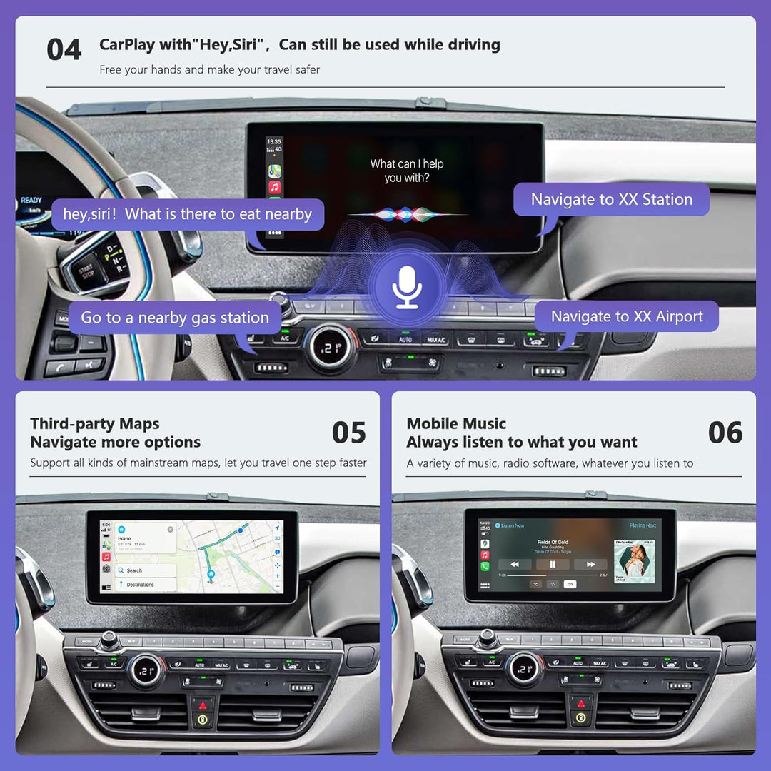 Road Top Wireless Carplay Retrofit Kit Decoder für BMW i3 I01 NBT System 2012-2017 Jahr, Unterstützu