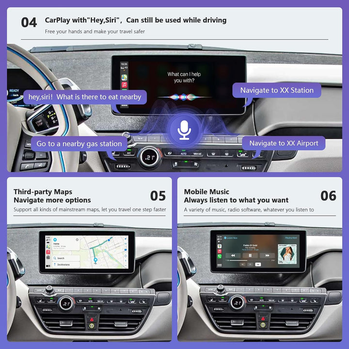 Road Top Wireless Carplay Retrofit Kit Decoder für BMW i3 I01 NBT System 2012-2017 Jahr, Unterstützu