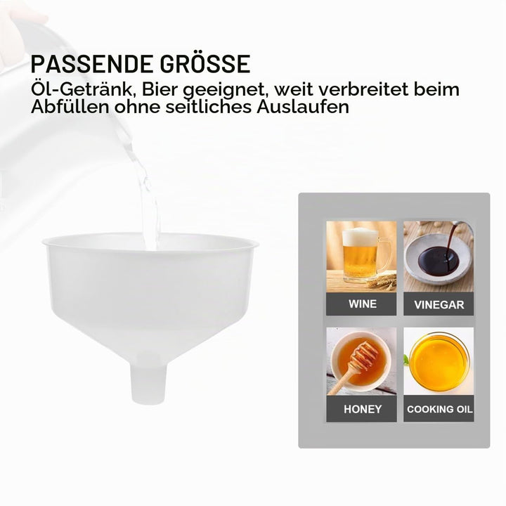 Gatuida Grosser Kunststoff trichter Praktischer Mehrzweck einfülltrichter für Öl Bier und Flüssigkei