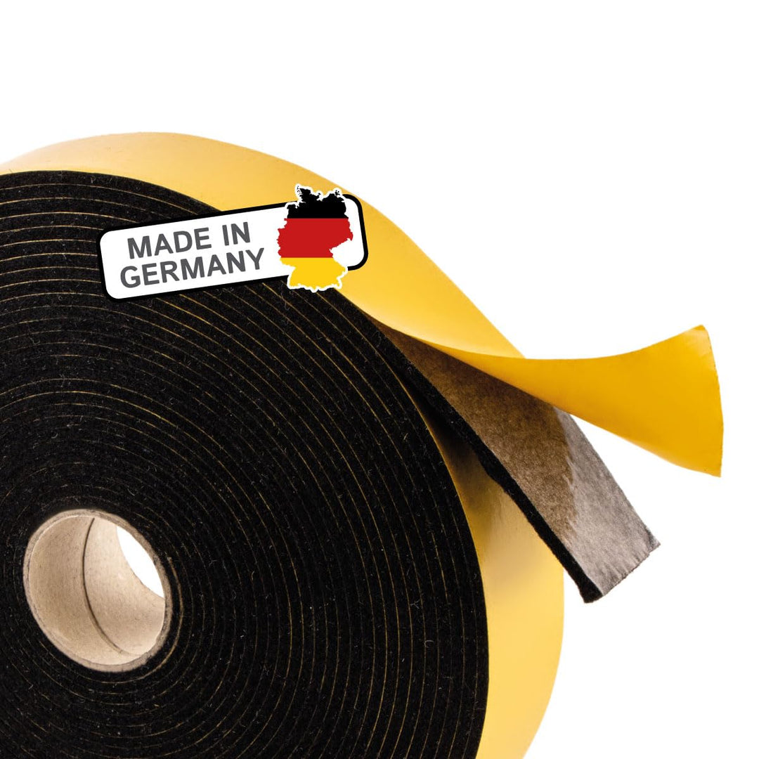 The Felt Store Filzband selbstklebend 40 mm breit, 3 mm dick, 10 m lang, schwarz vielseitiger Filzst