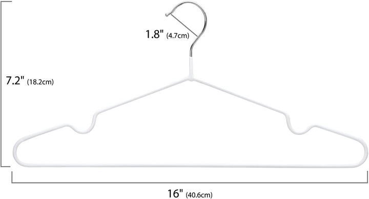 HOUSE DAY Metall-Kleiderbügel, Hemdenbügel, Drahtbügel, 42 cm, stark, rutschfest, platzsparend, gumm