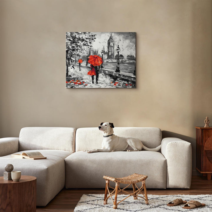 murando - Malen nach Zahlen London 60x40 cm Malset mit Holzrahmen auf Leinwand für Erwachsene Kinder