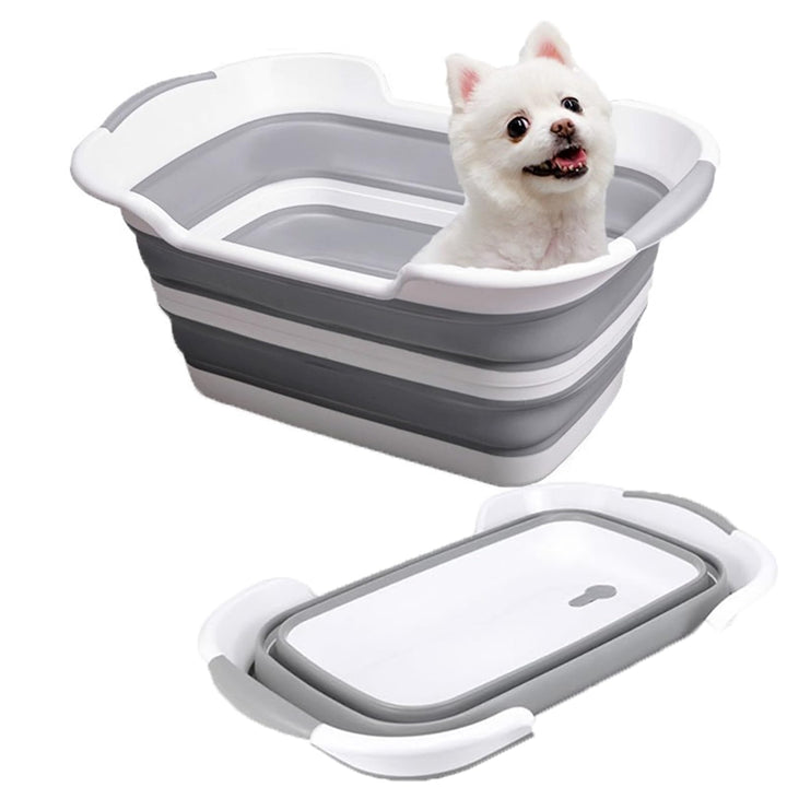Wocemo Multifunktionaler faltbarer Hundepool, tragbare Badewanne für Haustiere für den Innen- und Au