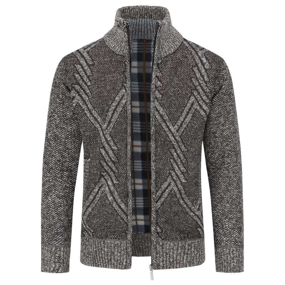 Herren Strickjacke Festival Cardigan Warm Trachtenjacke Mode Schlichter Pullover Langarm Sweatjacke