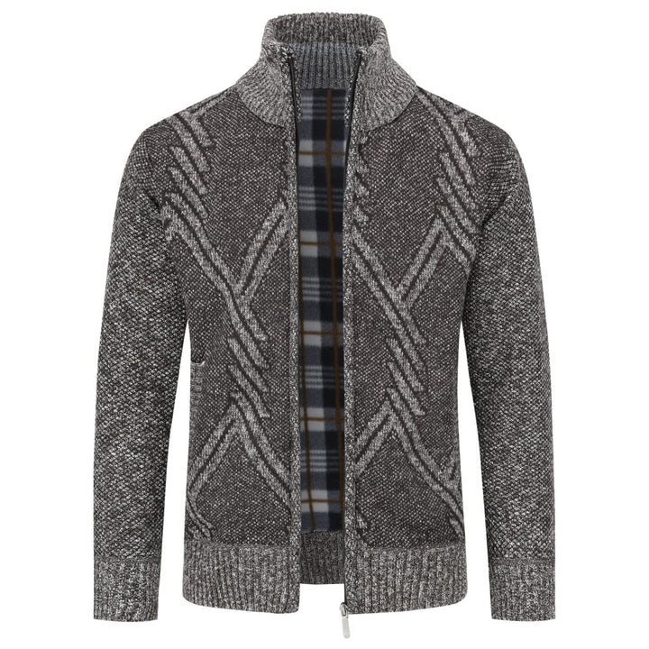 Herren Strickjacke Festival Cardigan Warm Trachtenjacke Mode Schlichter Pullover Langarm Sweatjacke