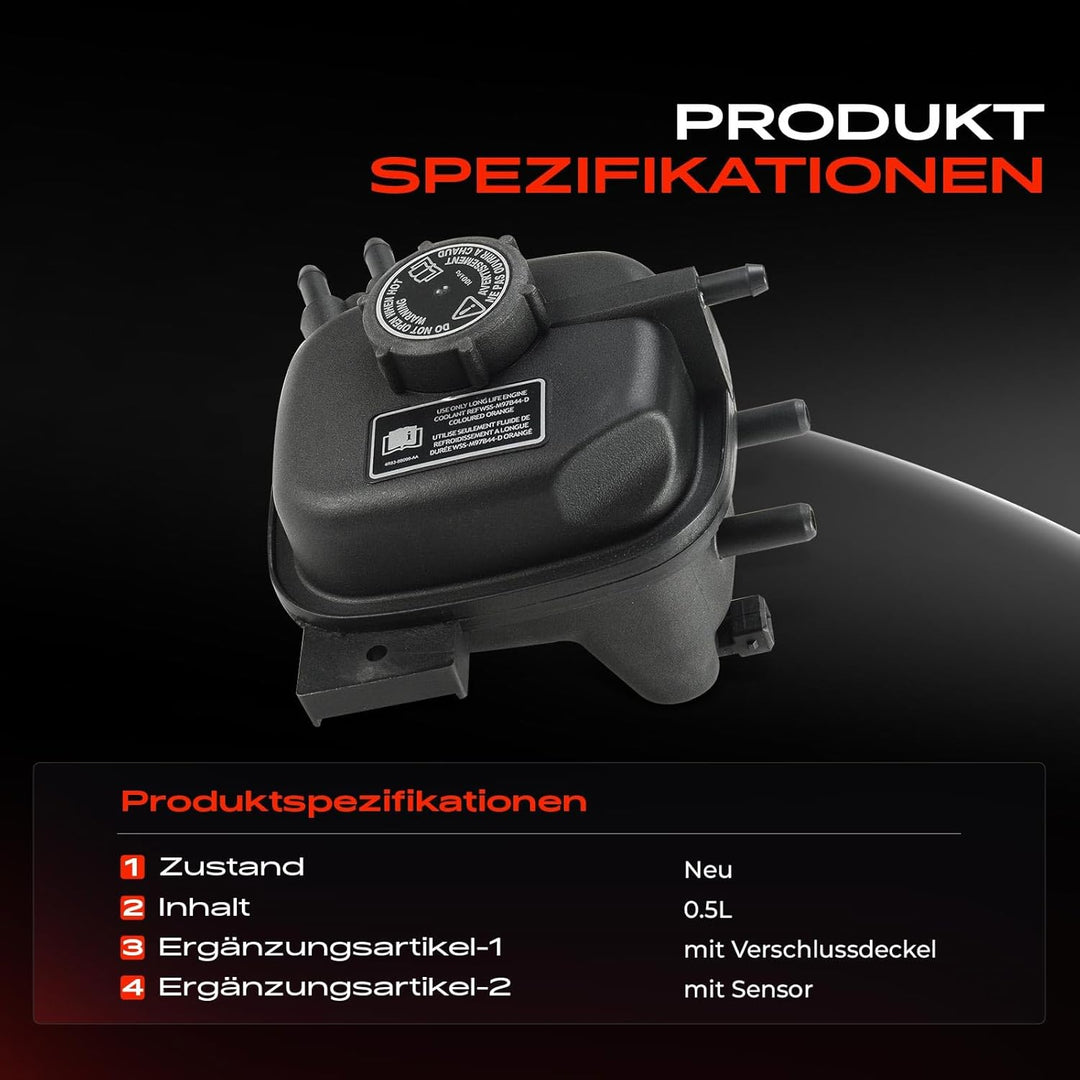 Frankberg Ausgleichsbehälter mit Deckel & Sensor für XK8 QDV X100 QEV 4.0L 4.2L MJD4400AB