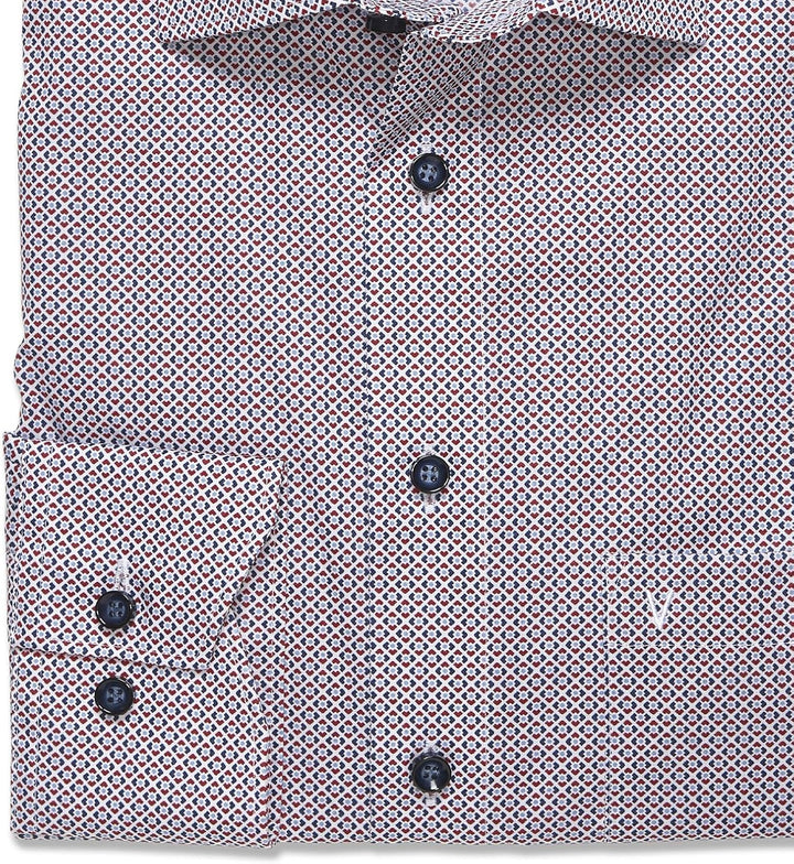 Marvelis Herren Businesshemd Langarm 703014,Rotationsdruck,Comfort fit,New Kent 42 Rot 35, 42 Rot 35