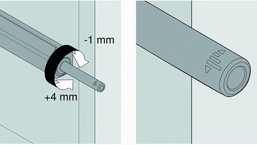 Blum Aventos Tip On Kraftspeicher 960-2215 weiss Klappenbeschlag m. Montageplatte Leistungsfaktor 96
