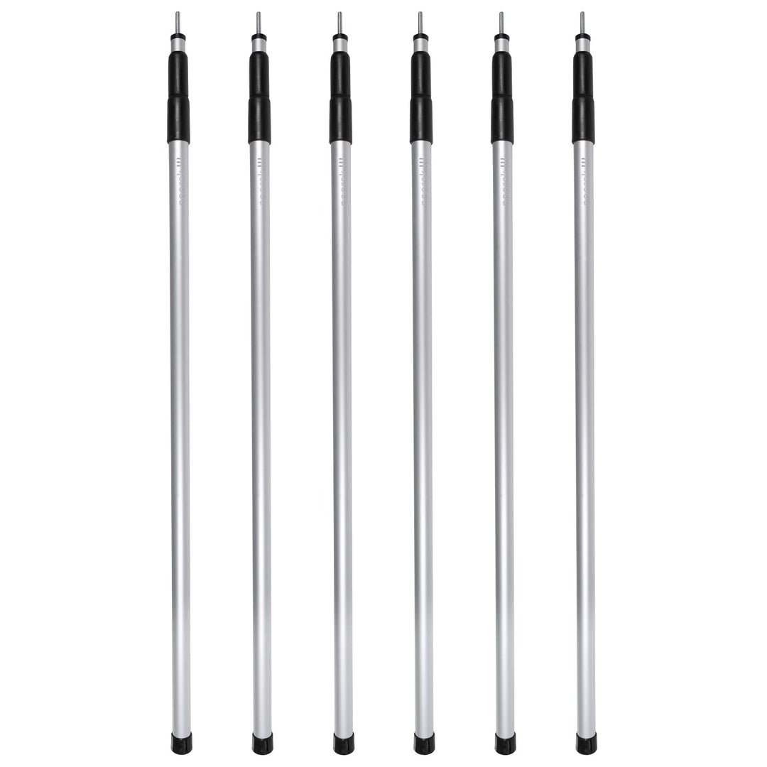 noorsk® Aufstellstangen Set Aluminium 4 oder 6 Stück Teleskopstangen 80-180 cm oder 100-240 cm für V