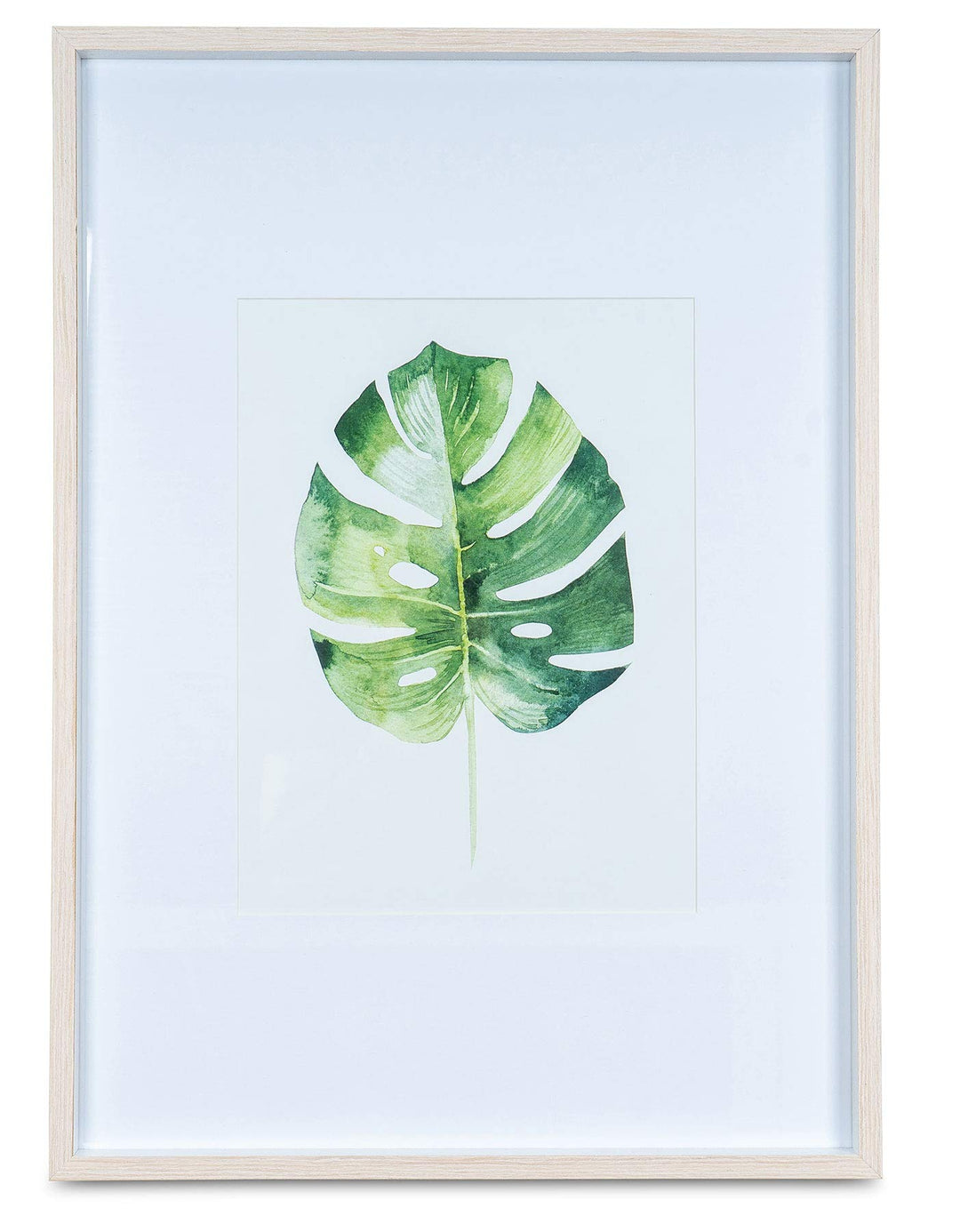 levandeo Bilderrahmen 30x40cm Monstera Eiche Natur Echtholz Fotorahmen Portraitrahmen Wohndeko Einri