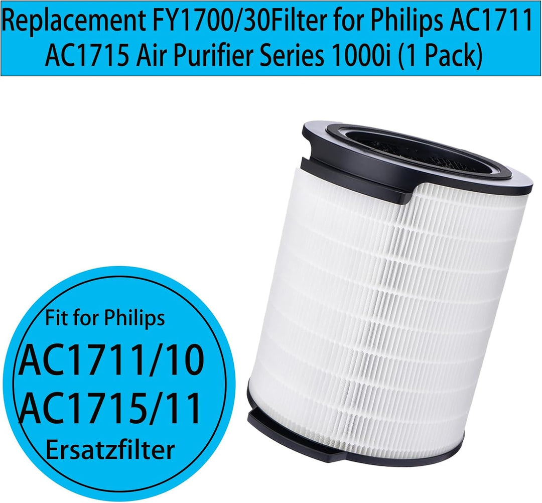 FY1700 Ersatzfilter für Philips AC1711/10 AC1715/11 Luftreiniger Series1000i Zubehör Ersatz HEPA Akt