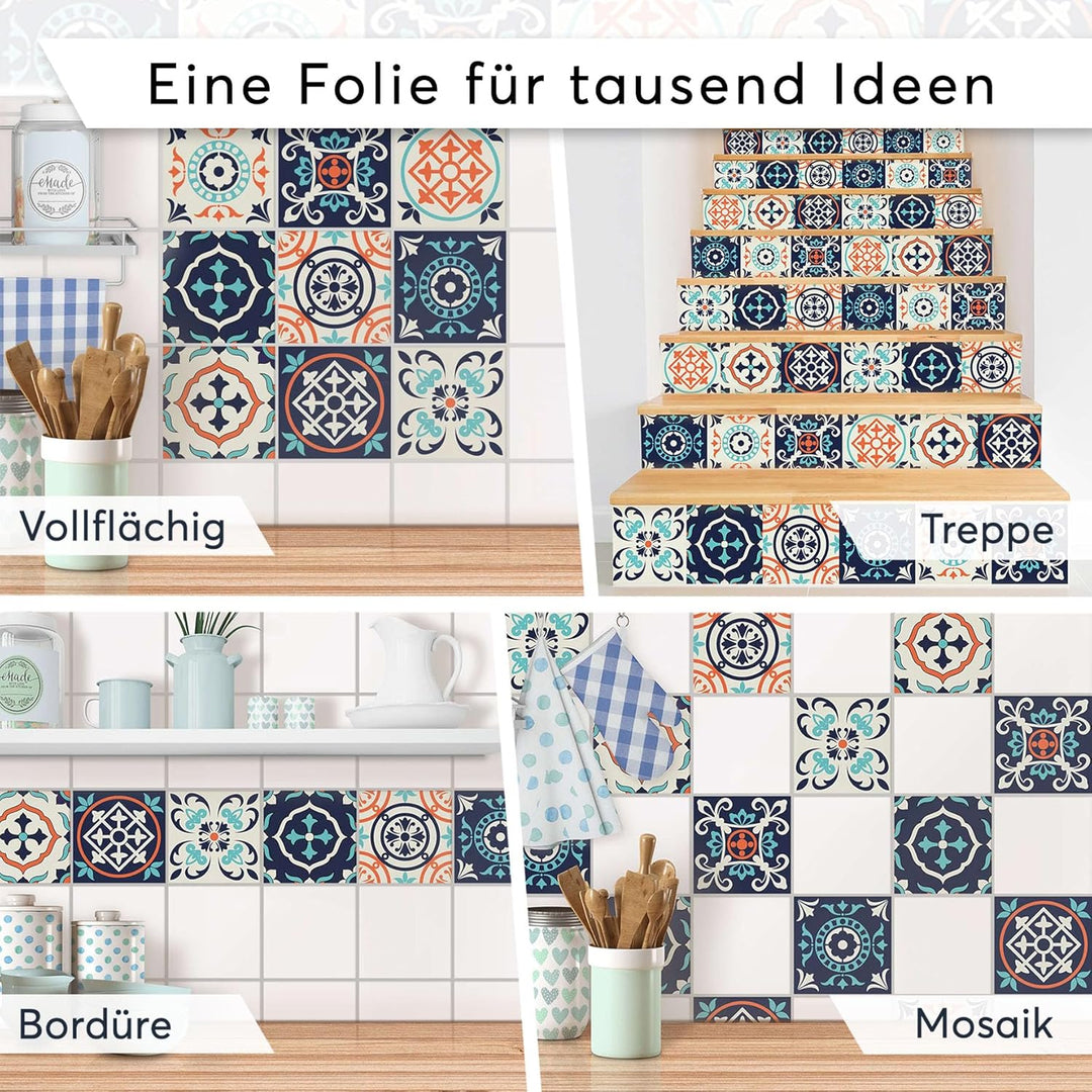 CREATISTO Klebefliesen Stickerfliesen Fliesenfolie - Hochwertige Aufkleber Sticker für Fliesen I Kle