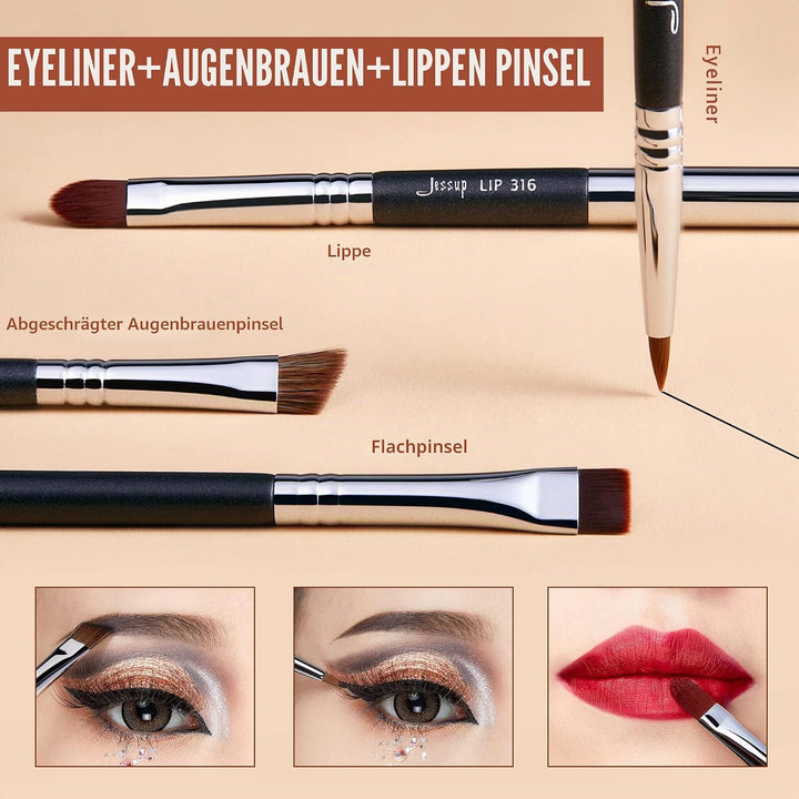 Jessup Pinselset Augenpinsel Augenpinselset Make Up Pinsel Set Lidschattenpinsel Vegane Schminkpinse