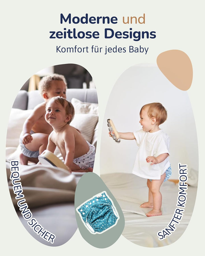 Stoffwindel Überhose Newborn (Midnight Rain) – Grössenverstellbar & langlebig aus recyceltem Polyest