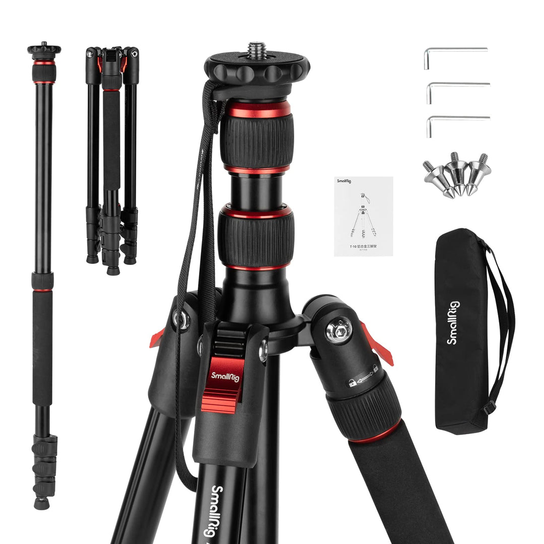 SmallRig 68" Reisestativ mit 1/4"-20 Screw, Portable Aluminum Tripod Monopod für Reise und Freizeitf