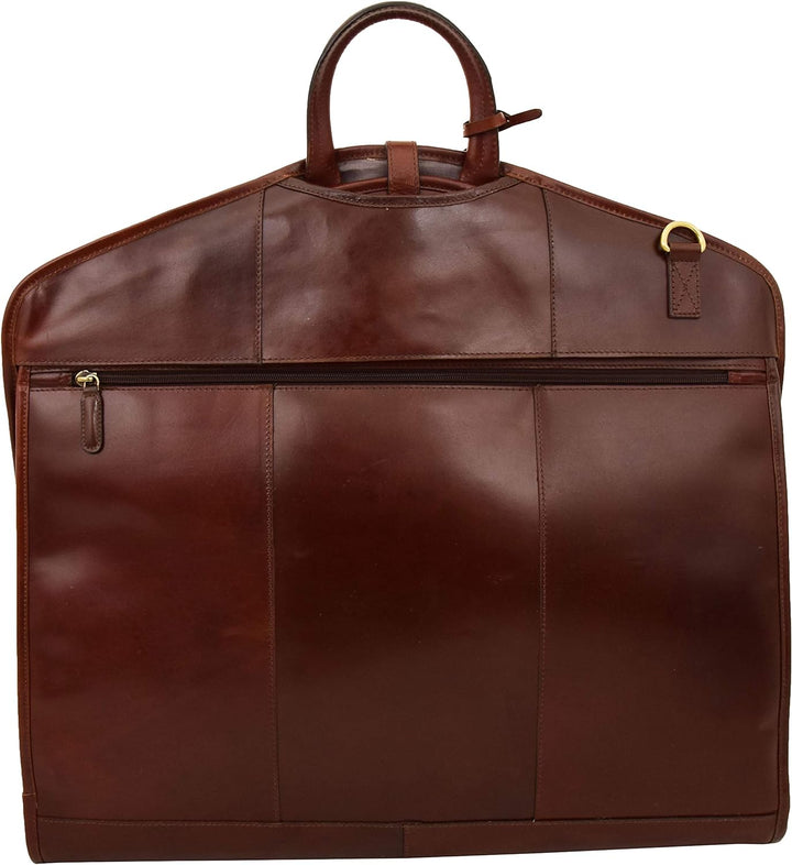 Luxus Leder Anzug Tragetasche Brandy Suiter Case Kleid Kleiderabdeckung Reisetasche - Finley