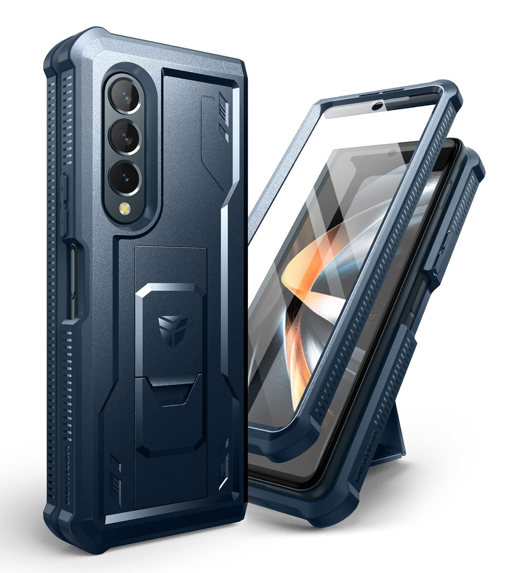 Dexnor für Samsung Galaxy Z Fold 4 5G Hülle, Full-Body Dual Layer Rugged Fall mit eingebautem Displa