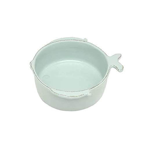 Suppenteller, Schale Marina Fisch D. 15cm blau Aqua Keramik