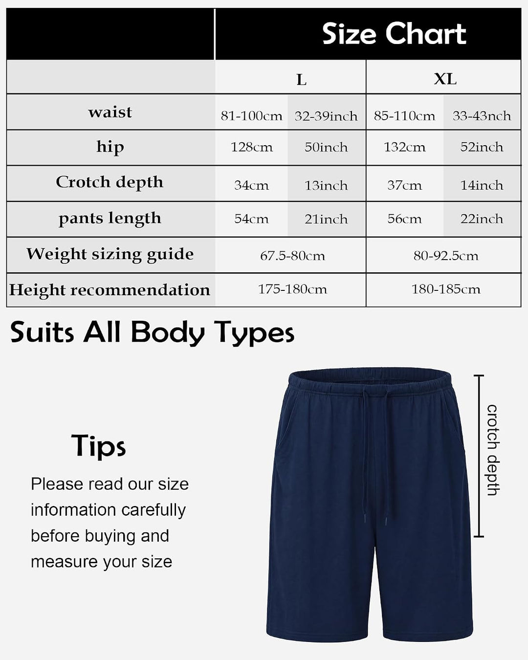 Chalier Cozy 2er Pack Pyjamahose Herren Kurz Modal Schlafanzughose Weich Verstellbare Taille, Beidse
