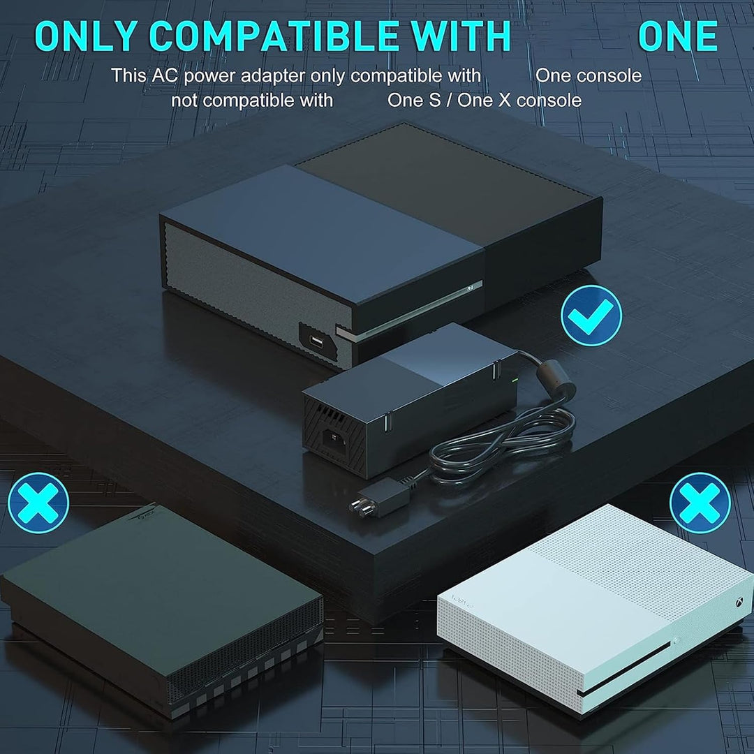 Netzteil Brick für One, AC Kabel Ersatz Power Brick Adapter mit Zwei LED Anzeigen für One Konsole, U