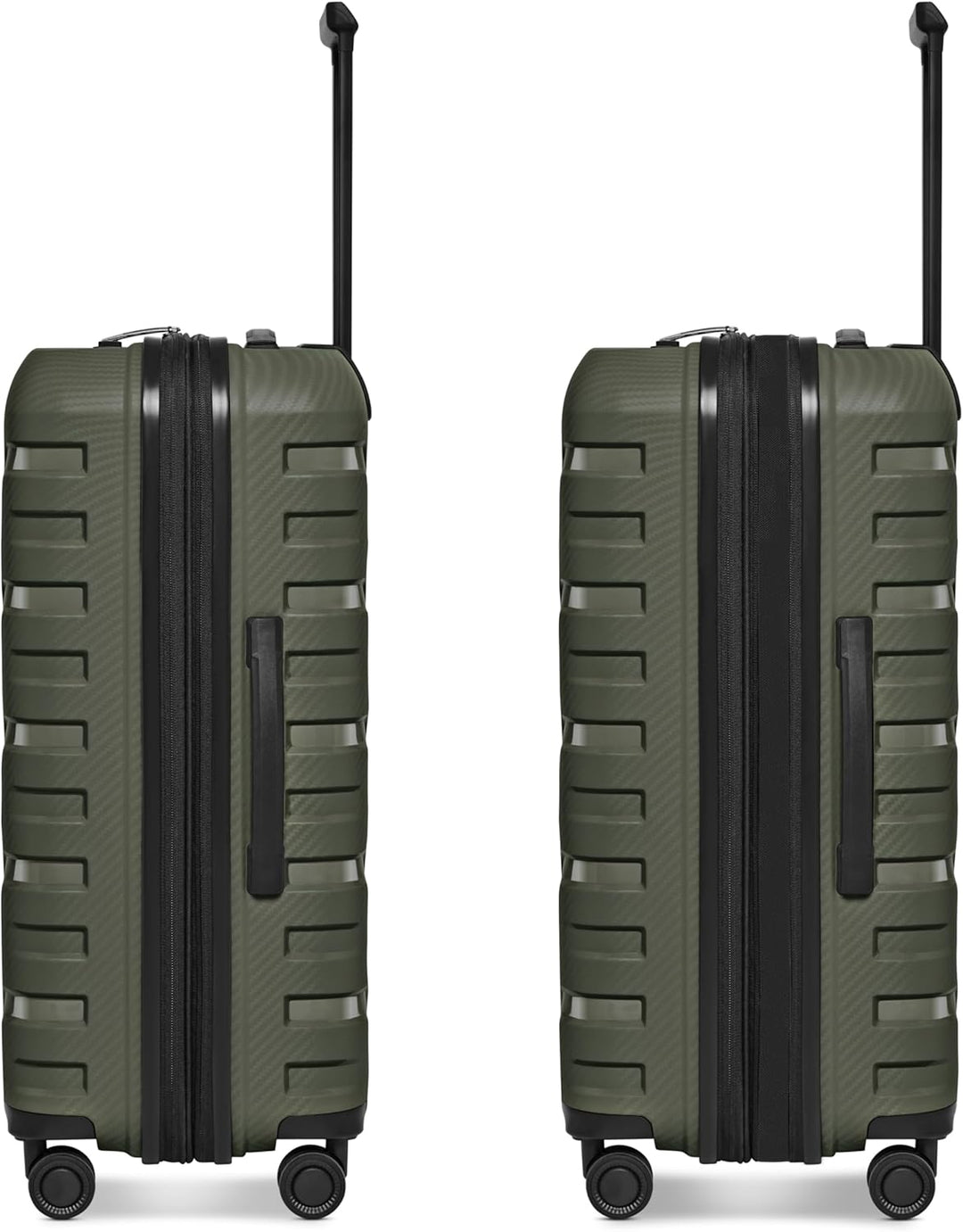 SMARTBOX Hartschalen Koffer-Set 3-teilig | mit Dehnfalte erweiterbar um 3 cm | aus hochwertigem, lei