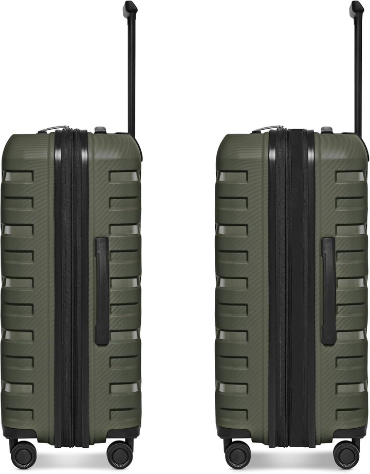 SMARTBOX Hartschalen Koffer-Set 3-teilig | mit Dehnfalte erweiterbar um 3 cm | aus hochwertigem, lei