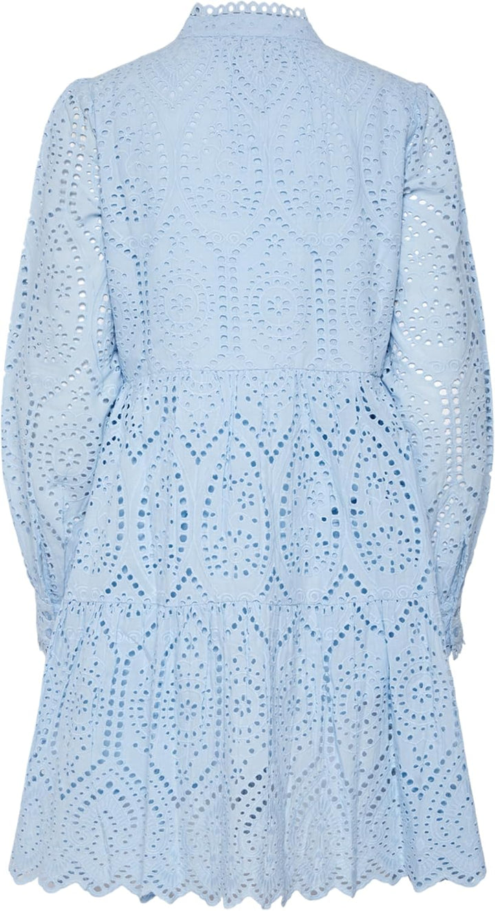 YAS Damen Yasholi Ls Dress S. Noos Kleid XS Clear Sky, XS Clear Sky